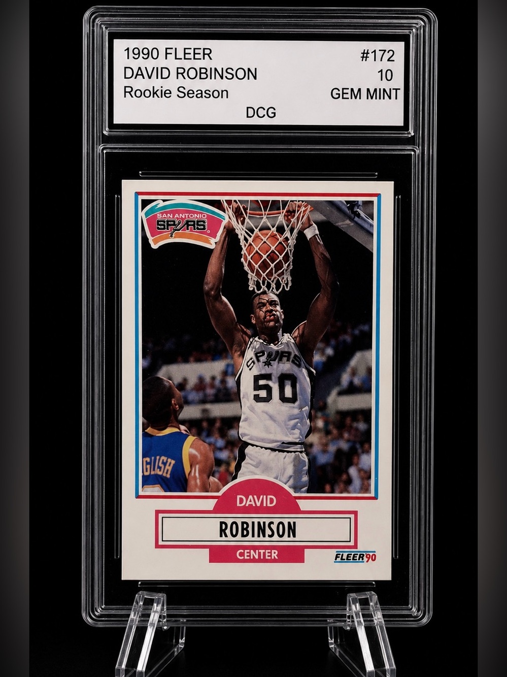 Fleer 1990 David Robinson Rookie Season Card -